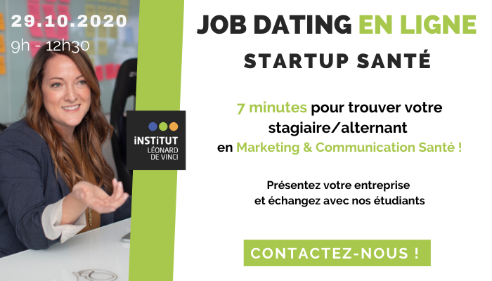 Article Job dating Marketing Santé online : trouvez vos futurs alternants et stagiaires !