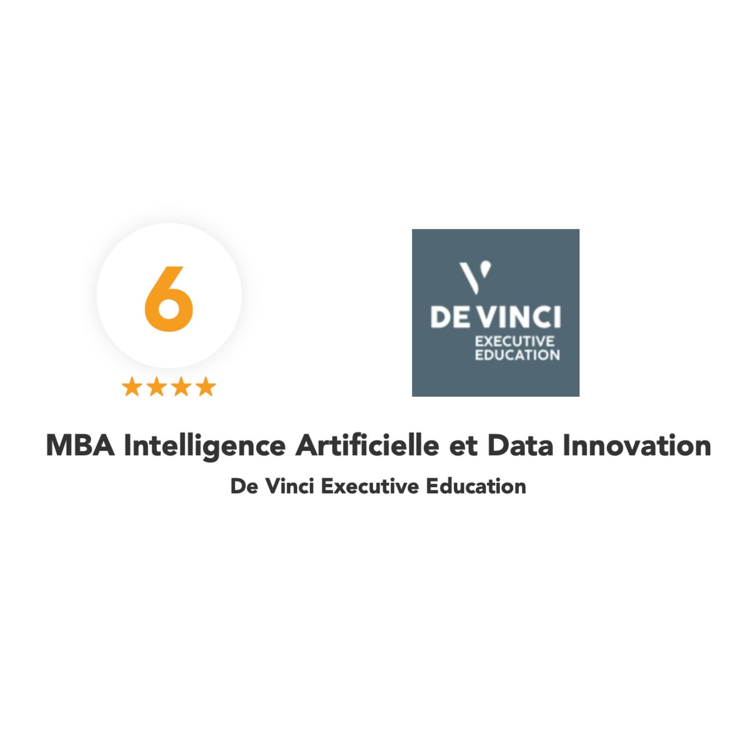 Article le MBA Intelligence Artificielle et Data Innovation en TOP 10 des Meilleurs Masters, Ms et MBA 2025