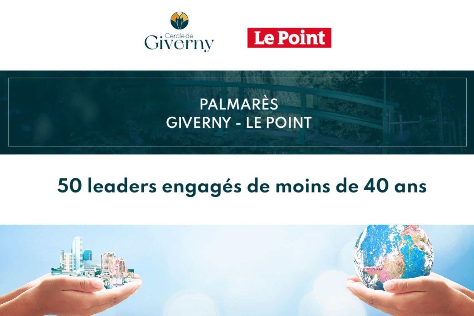 Article Le palmarès Giverny « Le Point » des 50 leaders engagés de moins de 40 ans